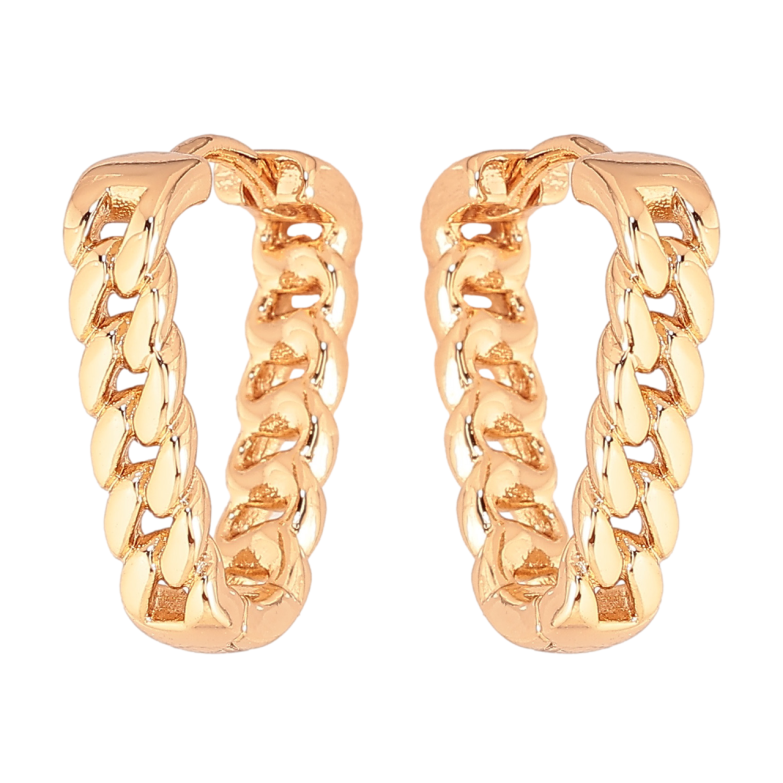 Серьги Xuping Цвет Позолота 18K колечки Узор цепочка фото №2