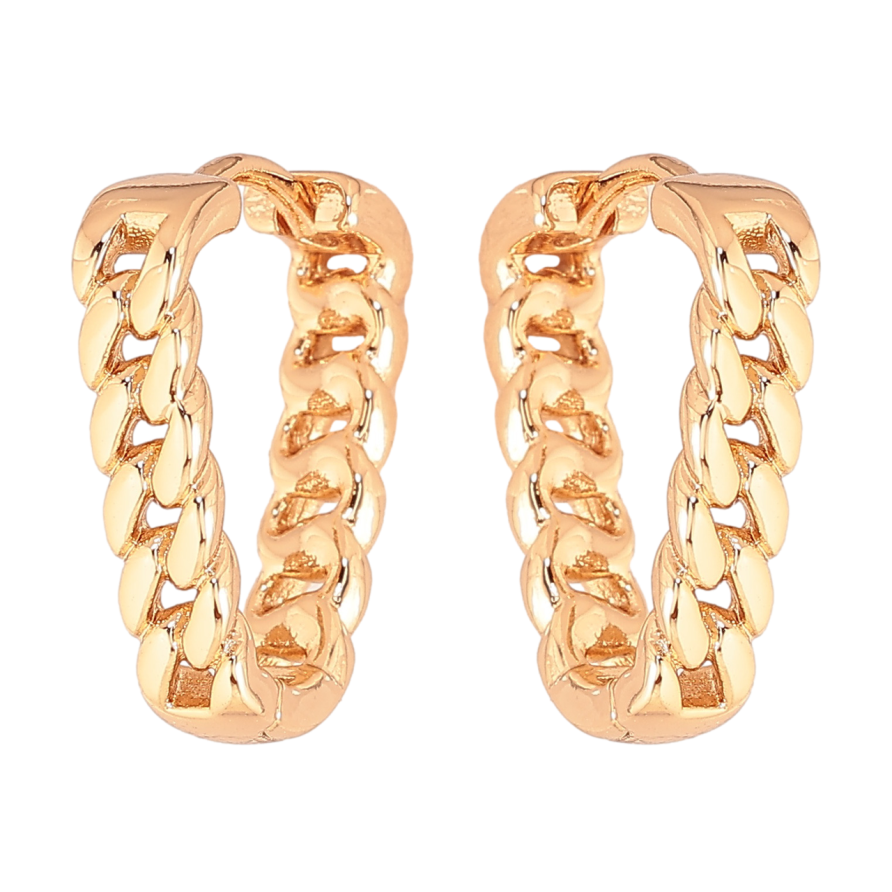 Серьги Xuping Цвет Позолота 18K колечки Узор цепочка фото №1