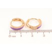 Сережки Xuping Колір Позолота 18K колечка Фіолетова емаль ø 14мм фото №2