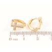 Серьги Xuping Цвет Позолота 18K колечки Крестики с кристаллами фото №2
