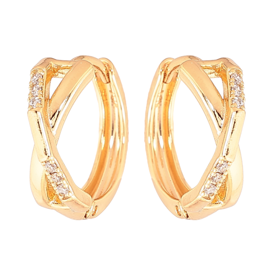 Сережки Xuping Колір Позолота 18K колечка Декоративний візерунок фото №1