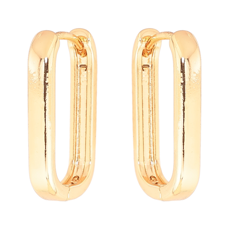 Сережки Xuping Колір Позолота 18K колечка Овальні фото №3