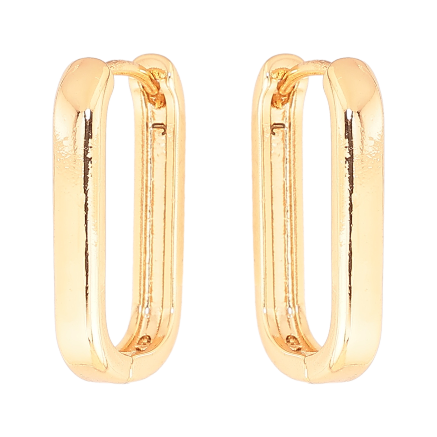 Сережки Xuping Колір Позолота 18K колечка Овальні фото №1