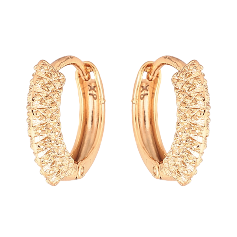 Сережки Xuping Колір Позолота 18K колечка Декоративний візерунок фото №1 Сережки Xuping Колір Позолота 18K колечка Декоративний візерунок фото №1