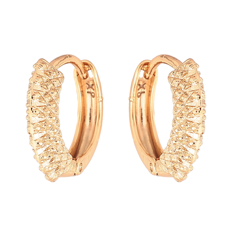 Сережки Xuping Колір Позолота 18K колечка Декоративний візерунок фото №1 Сережки Xuping Колір Позолота 18K колечка Декоративний візерунок фото №1