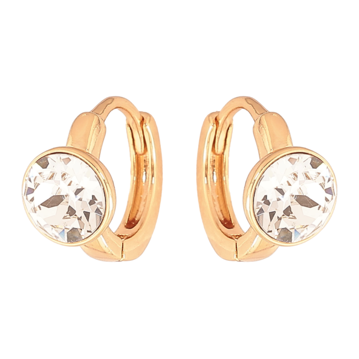 Серьги Xuping Цвет Позолота 18K колечки Кристаллы фото №8