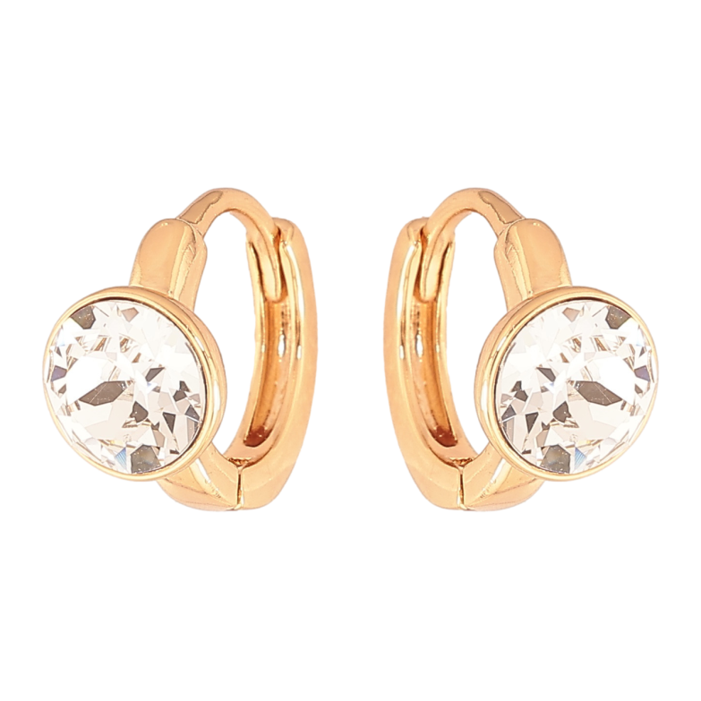 Серьги Xuping Цвет Позолота 18K колечки Кристаллы фото №1 Серьги Xuping Цвет Позолота 18K колечки Кристаллы фото №1