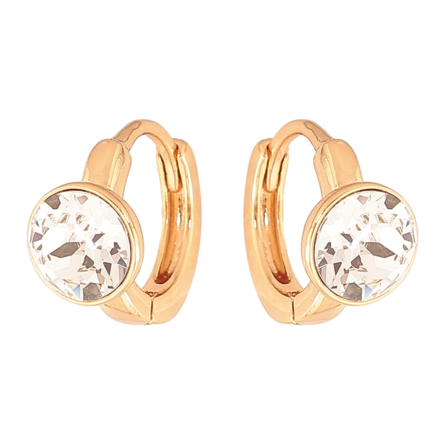 Серьги Xuping Цвет Позолота 18K колечки Кристаллы фото №1 Серьги Xuping Цвет Позолота 18K колечки Кристаллы фото №1