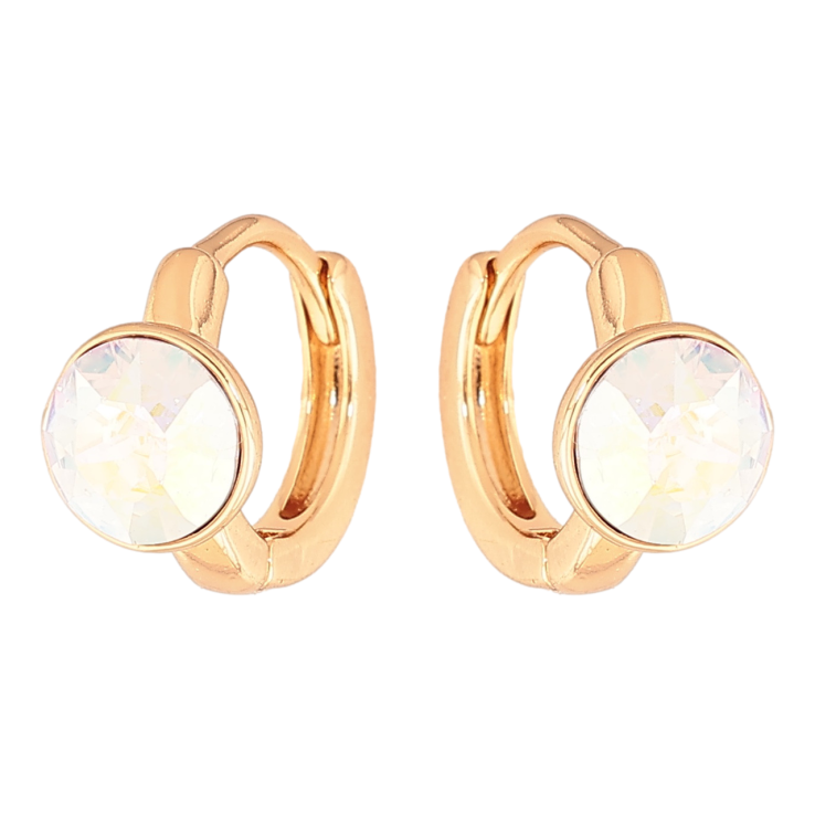 Серьги Xuping Цвет Позолота 18K колечки Радужные кристаллы фото №16