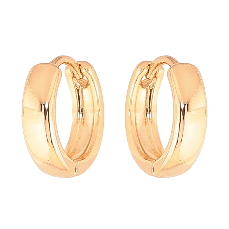 Серьги Xuping Цвет Позолота 18K колечки Классика, шир. 4мм ø 14мм фото №9