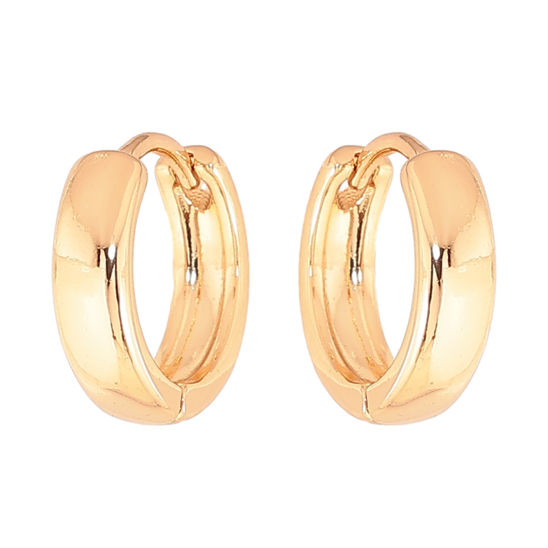 Серьги Xuping Цвет Позолота 18K колечки Классика, шир. 4мм ø 14мм фото №2