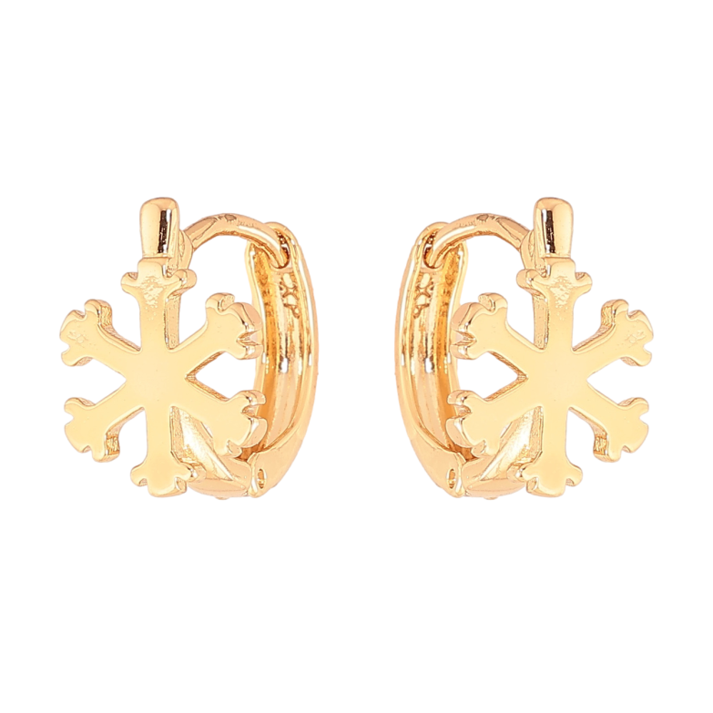 Серьги Xuping Цвет Позолота 18K колечки Снежинки фото №1