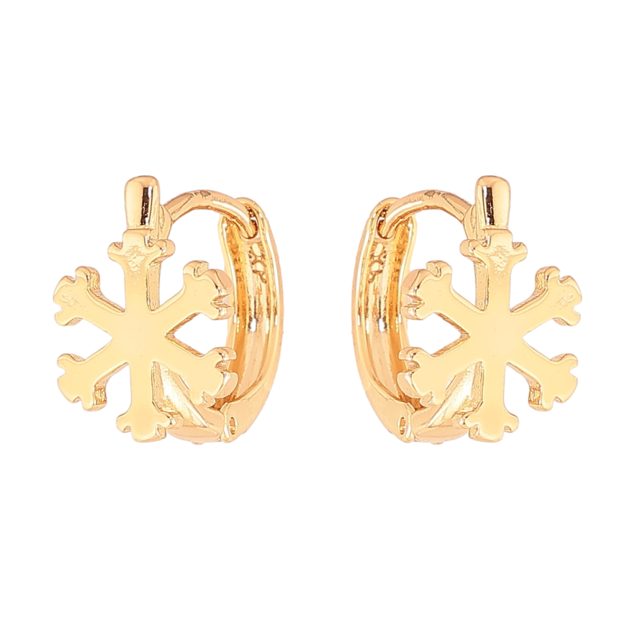 Серьги Xuping Цвет Позолота 18K колечки Снежинки фото №1