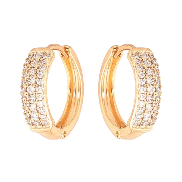 Сережки Xuping Колір Позолота 18K колечка Інкрустація кристалами фото №9