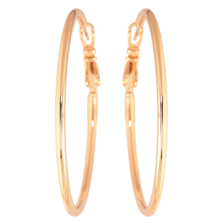 Сережки Xuping колір Позолота 18K кільця (конго) Класика ø 4.5см фото №9