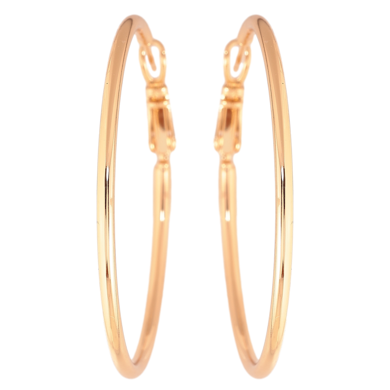 Сережки Xuping колір Позолота 18K кільця (конго) Класика ø 4.5см фото №19