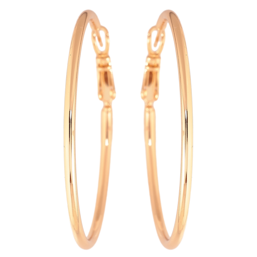 Сережки Xuping колір Позолота 18K кільця (конго) Класика ø 4.5см фото №1