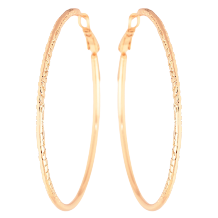 Сережки Xuping колір Позолота 18K кільця (конго) Декоративний візерунок ø 5.5см фото №20