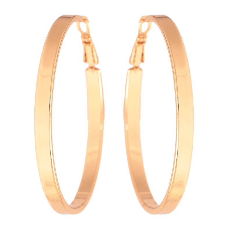 Сережки Xuping колір Позолота 18K кільця (конго) Класика ø 5см фото №1