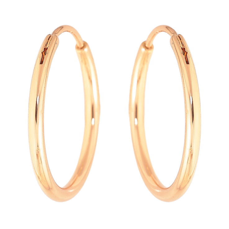 Серьги Xuping цвет Позолота 18K кольца (конго) Классика ø 2.5см фото №6