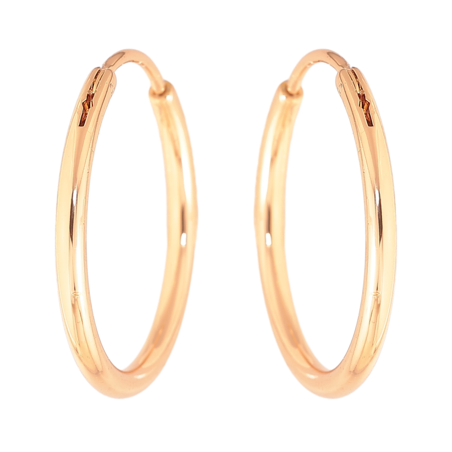 Сережки Xuping колір Позолота 18K кільця (конго) Класика ø 2.5см фото №1