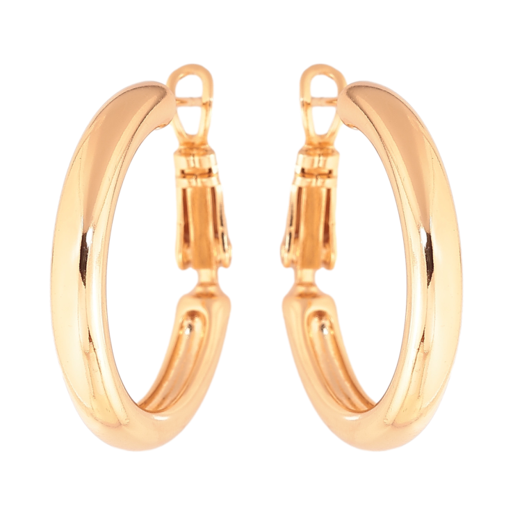 Сережки Xuping колір Позолота 18K кільця (конго) Класика ø 2.5см фото №11