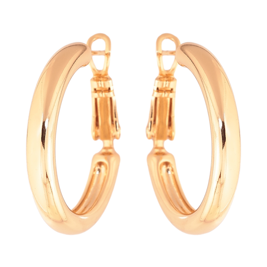 Сережки Xuping колір Позолота 18K кільця (конго) Класика ø 2.5см фото №1