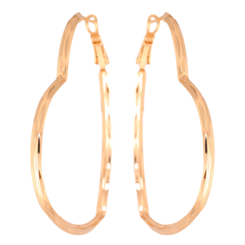 Серьги Xuping цвет Позолота 18K  итальянский замок Сердечки 5.6 х 5.8см фото №20