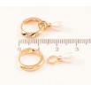 Сережки Xuping колір Позолота 18K підвіски на колечках Перлинки крапельки 2 в 1 фото №2
