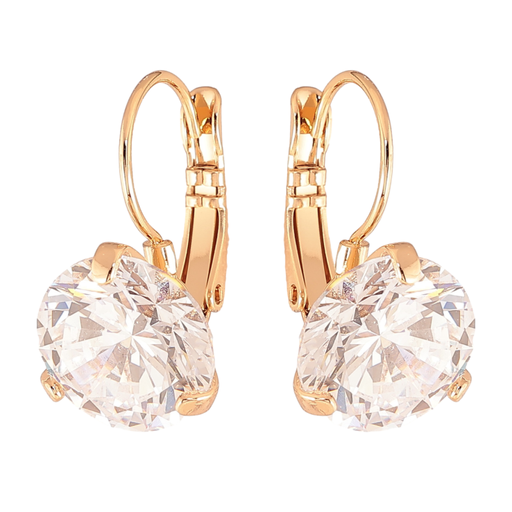 Сережки Xuping колір Позолота 18K французький замок Кристали на дужках ø 12мм фото №17