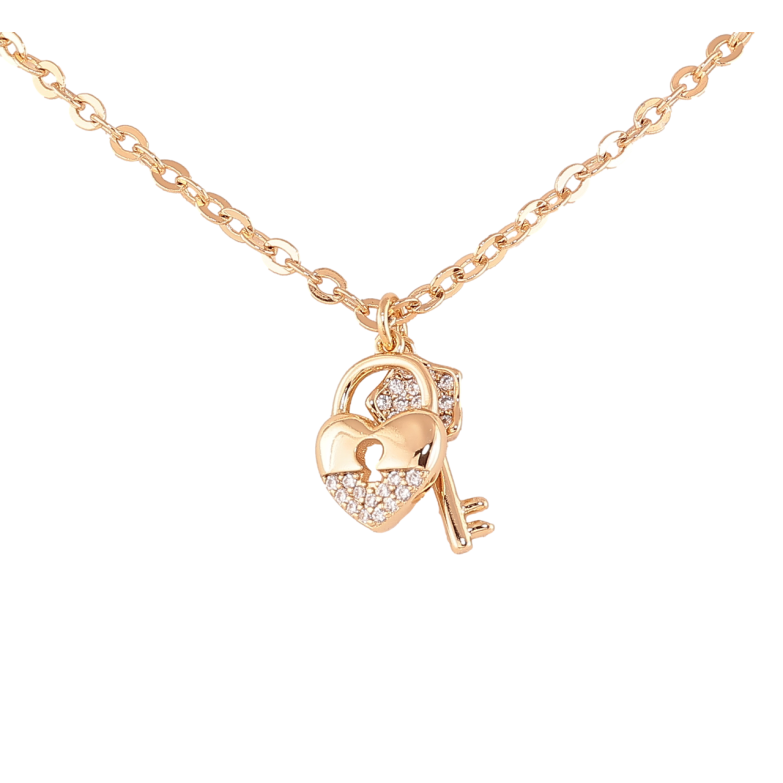 Кулон на цепочке Xuping Цвет Позолота 18K Замочек с ключиком длина 42-46см х 3мм фото №18