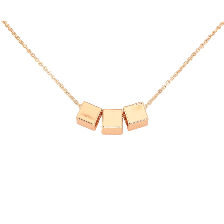 Кулон на ланцюжку Xuping Колір Позолота 18K Кубики довжина 46,51см х 1.5мм фото №2