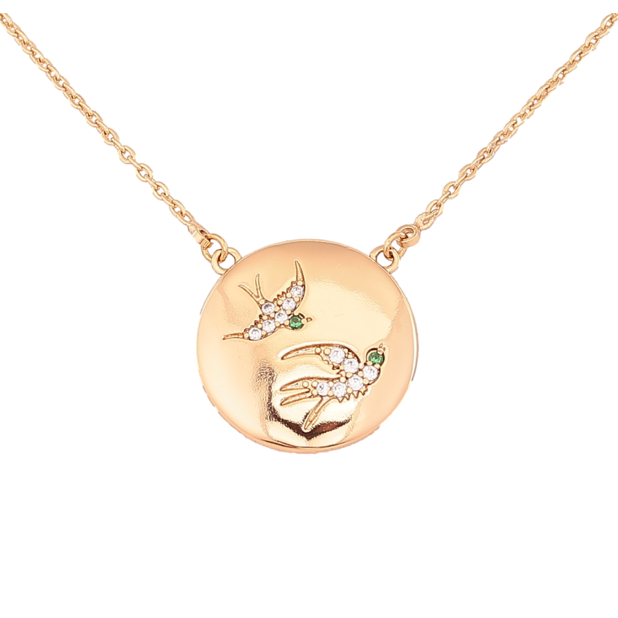 Кулон на ланцюжку Xuping Колір Позолота 18K Ластівки довжина 42-47см х 1.5мм фото №1 Кулон на ланцюжку Xuping Колір Позолота 18K Ластівки довжина 42-47см х 1.5мм фото №1