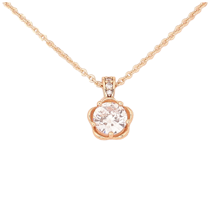 Кулон на ланцюжку Xuping Колір Позолота 18K Квіточка з кристалами довжина 48,53см х 1.5мм фото №8