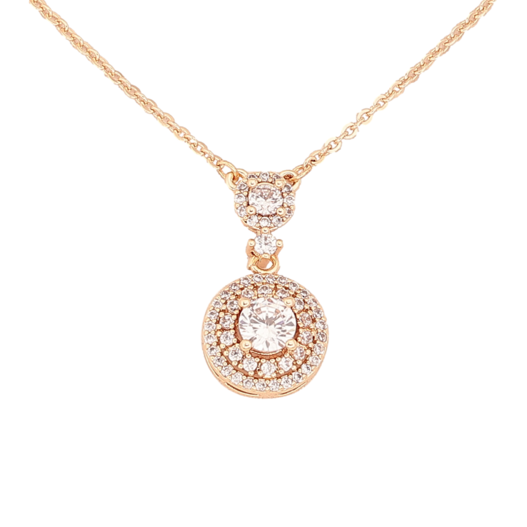 Кулон на ланцюжку Xuping Колір Позолота 18K Інкрустація кристалами довжина 46,51см х 1.5мм фото №4