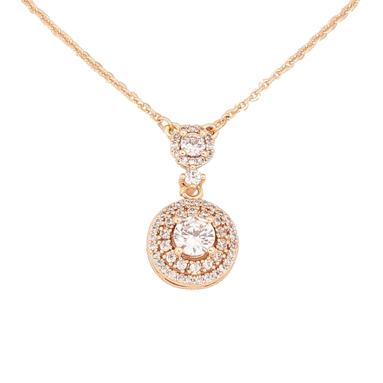 Кулон на цепочке Xuping Цвет Позолота 18K Инкрустация кристаллами длина 46,51 см х 1,5 мм фото №1