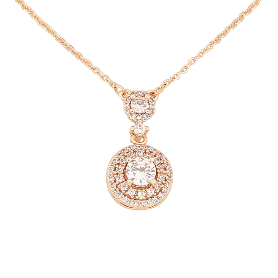 Кулон на ланцюжку Xuping Колір Позолота 18K Інкрустація кристалами довжина 46,51см х 1.5мм фото №1