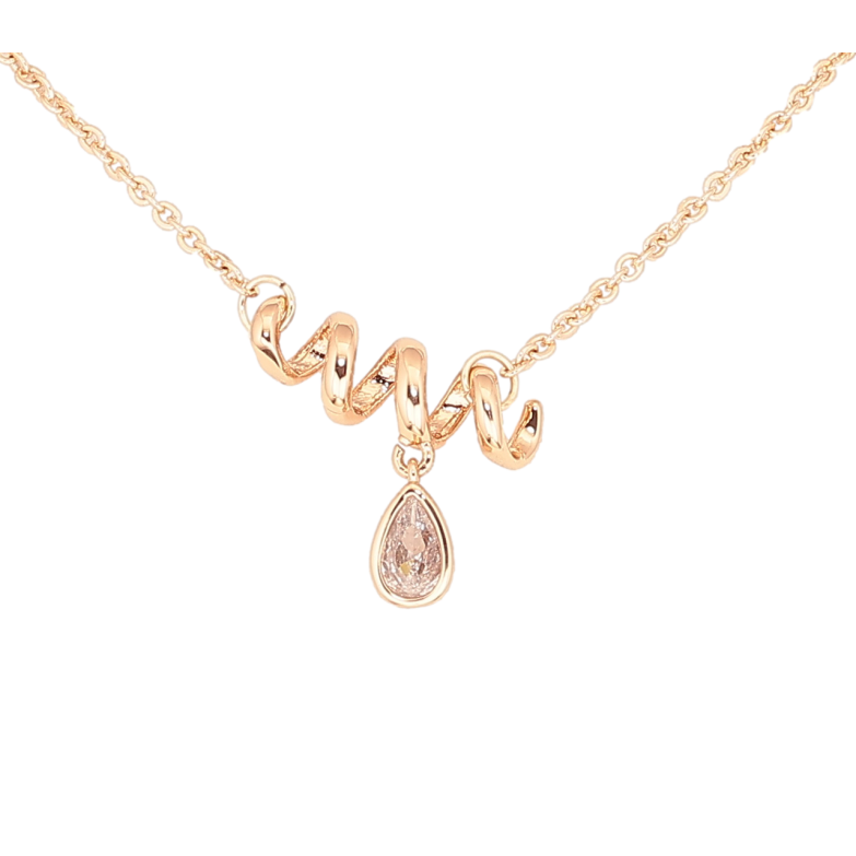 Кулон на ланцюжку Xuping Колір Позолота 18K Спиралька с кристаллом довжина 47,52см х 1.5мм фото №1