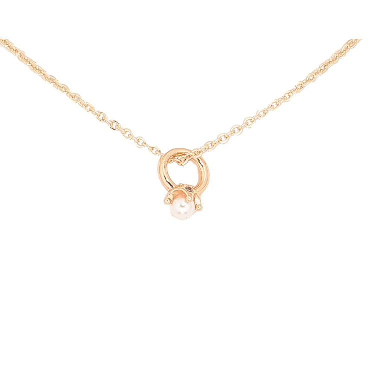 Кулон на цепочке Xuping Цвет Позолота 18K Кольцо с жемчужиной длина 46,51 см х 1,5 мм фото №2