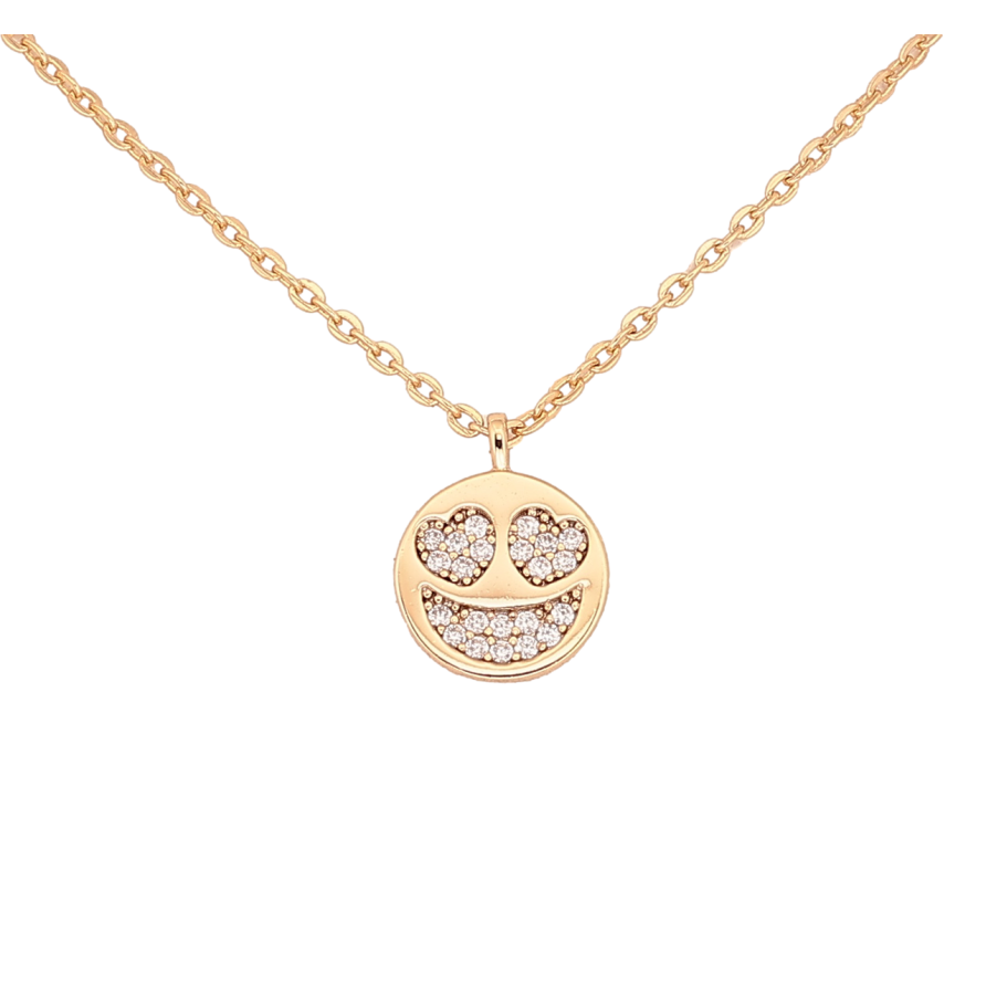 Кулон на ланцюжку Xuping Колір Позолота 18K Смайлик довжина 42-45см х 1.5мм фото №1