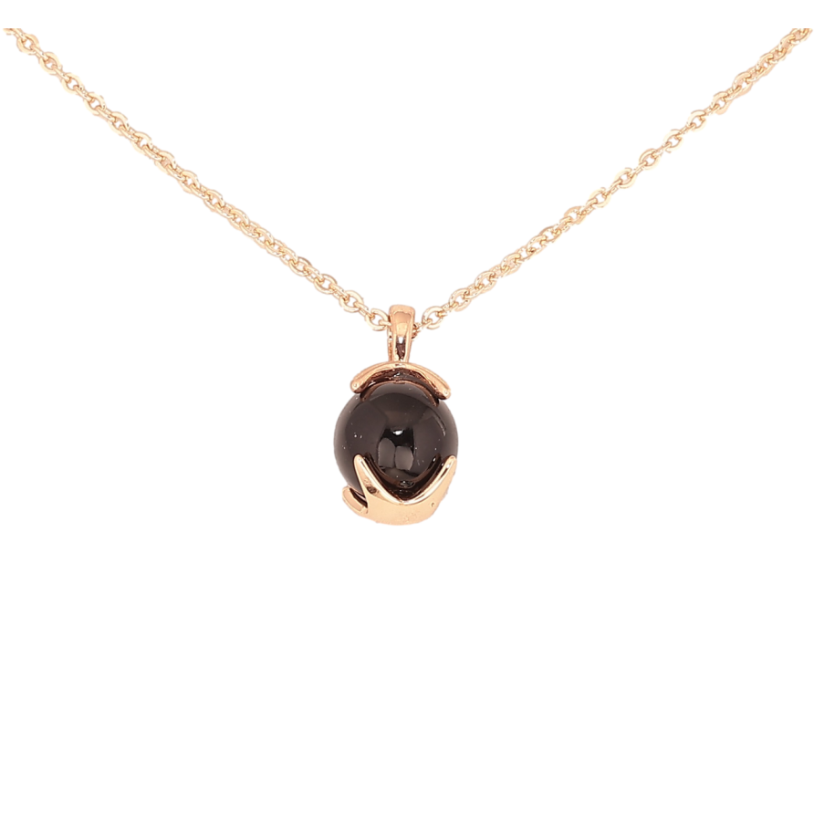 Кулон на цепочке Xuping Цвет Позолота 18K Черный шарик длина 45,50см х 1.5мм фото №1