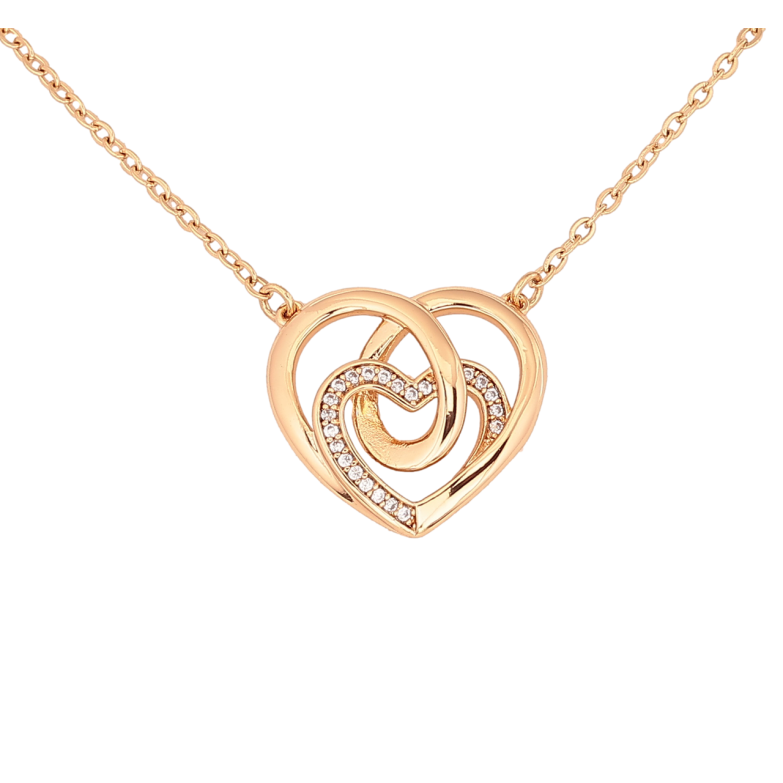 Кулон на цепочке Xuping Цвет Позолота 18K Сердечко длина 45-50см х 2мм фото №1