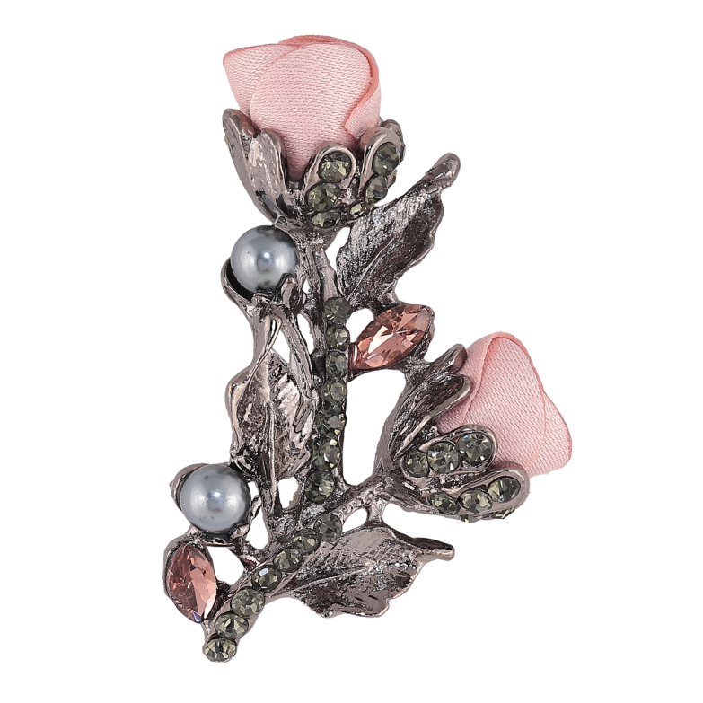 Брошь Розовые цветы фото №1