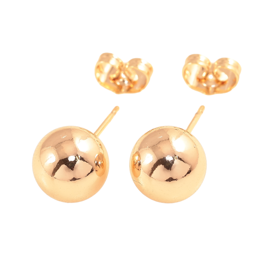 Серьги Xuping M&L Цвет 18K пусеты Шарики ø 10мм фото №1