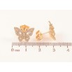 Серьги Xuping M&L Цвет 18K пусеты Бабочки с инкрустацией кристаллами фото №2