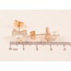 Серьги Xuping M&L Цвет 18K пусеты Кристальные бантики с жемчужными подвесками фото №2