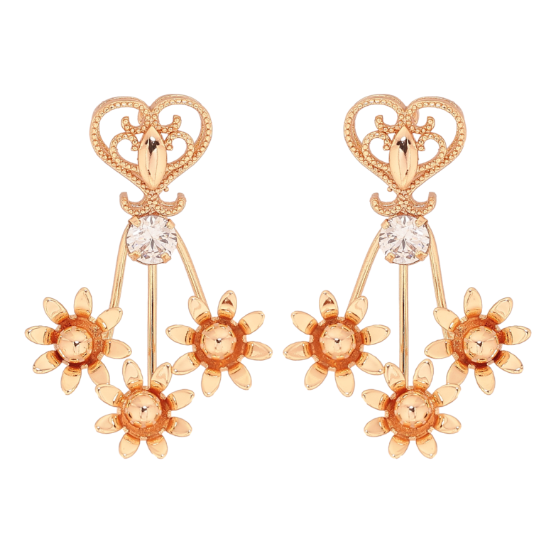 Серьги Xuping M&L Цвет 18K пусеты Цветочный узор фото №1