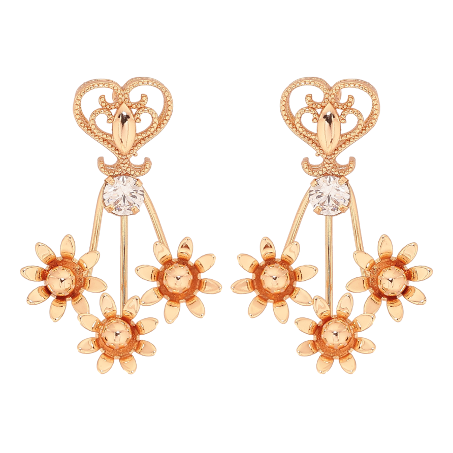 Серьги Xuping M&L Цвет 18K пусеты Цветочный узор фото №1