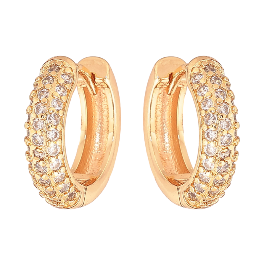 Серьги Xuping M&L Цвет 18K колечки Инкрустация кристаллами фото №1