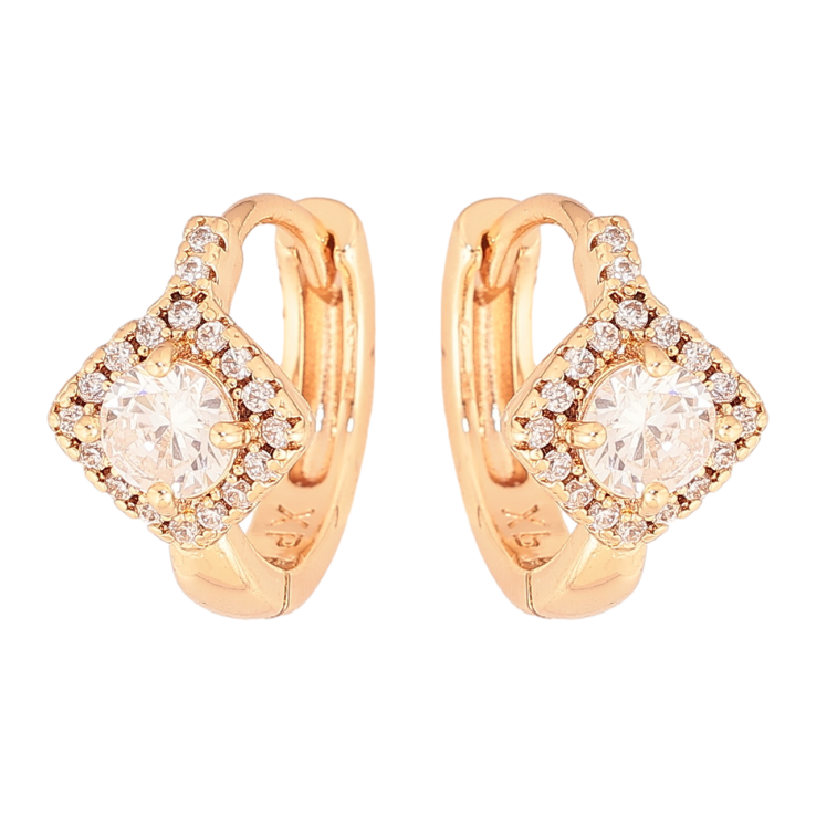 Серьги Xuping M&L Цвет 18K колечки Инкрустация кристаллами фото №4